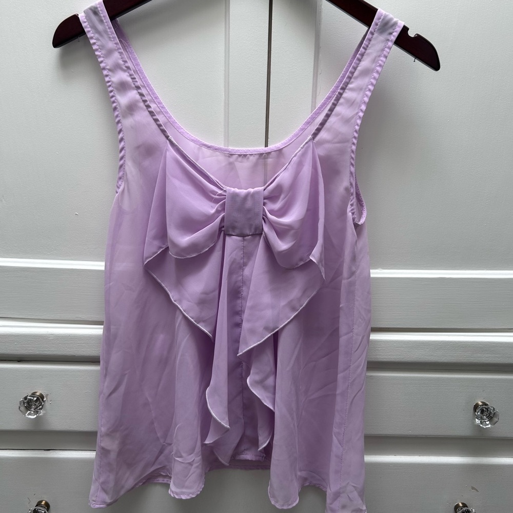 Gabriela Rocha sheer top with bow detail! Size